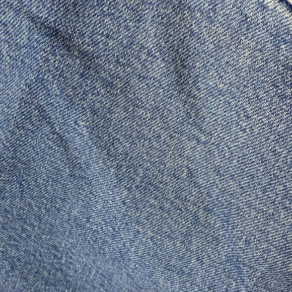 J. Crew Lakeshore Blue Denim Slim Wide Leg Frayed Hem Crop Jeans Size 32/14 US - Picture 9 of 16